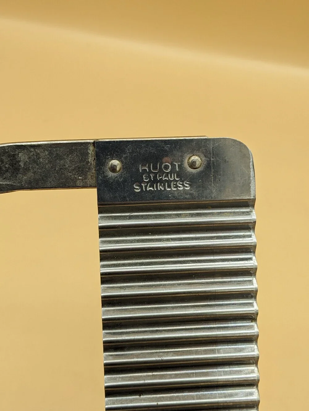 Vintage HUOT Chopper Cutter Vegetable Dough Crinkle Gadget Stainless Steel USA